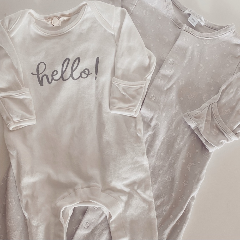 Pima Cotton Like New Baby Pajamas with Snaps, Kissy Kissy and Luna & Arlo